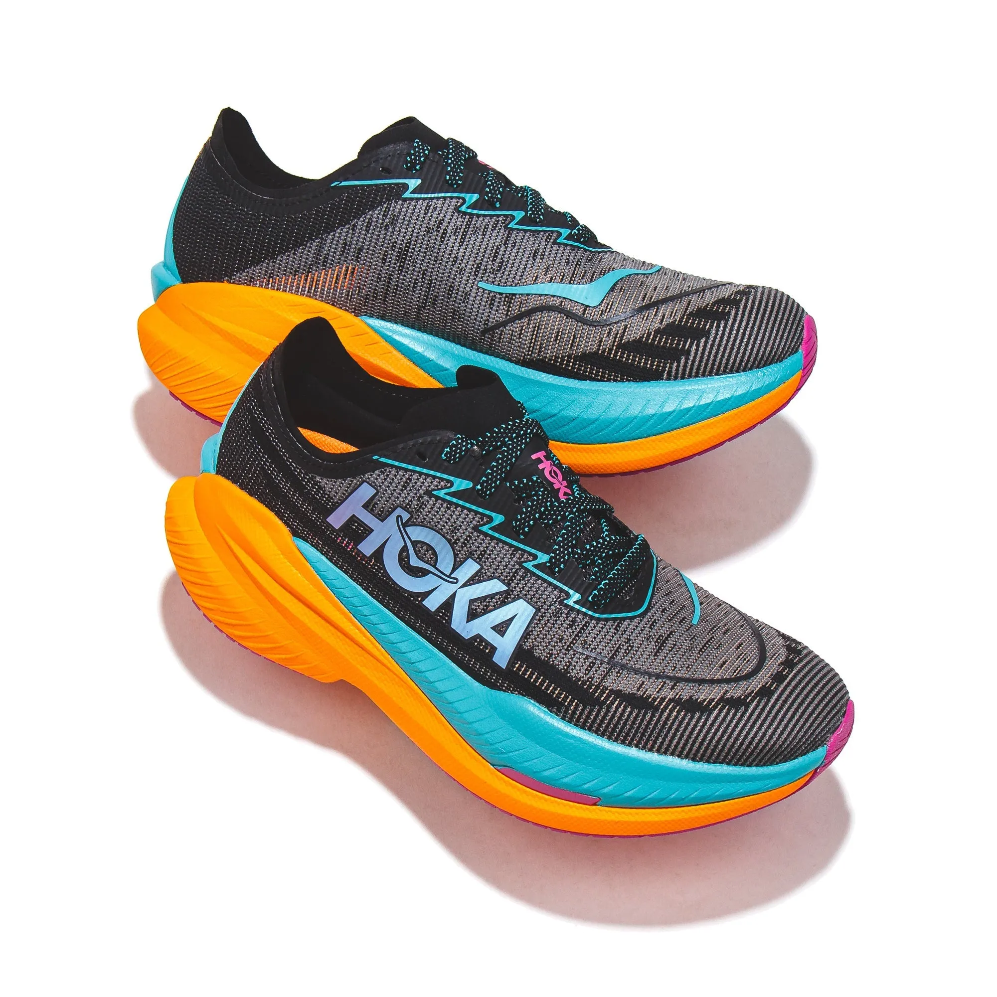 Hoka One One Men Mach X 2 Black Aqua 1155119-BCQ