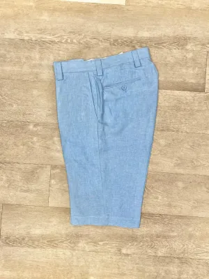 Inserch Premium Linen Flat Front Shorts Lake Blue P21116/P21110