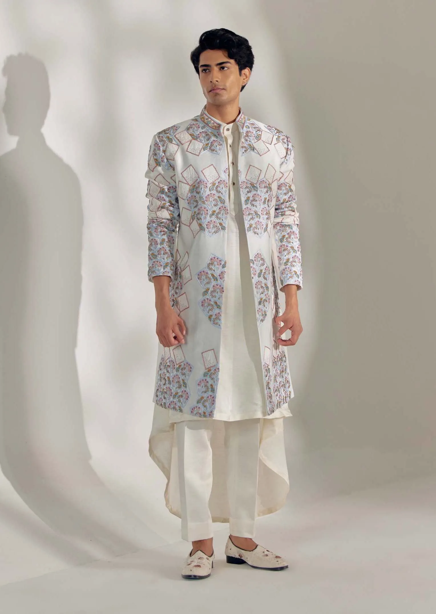 Ivory Contemporary Sherwani Set