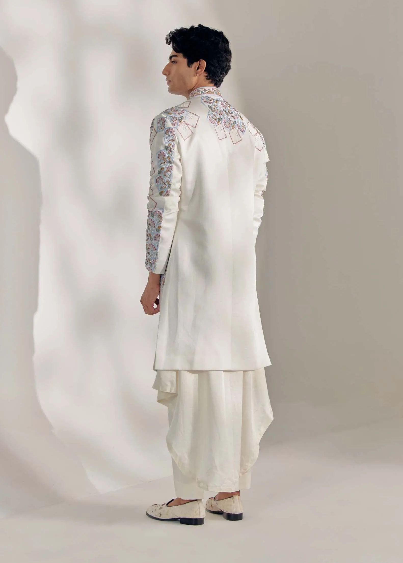 Ivory Contemporary Sherwani Set