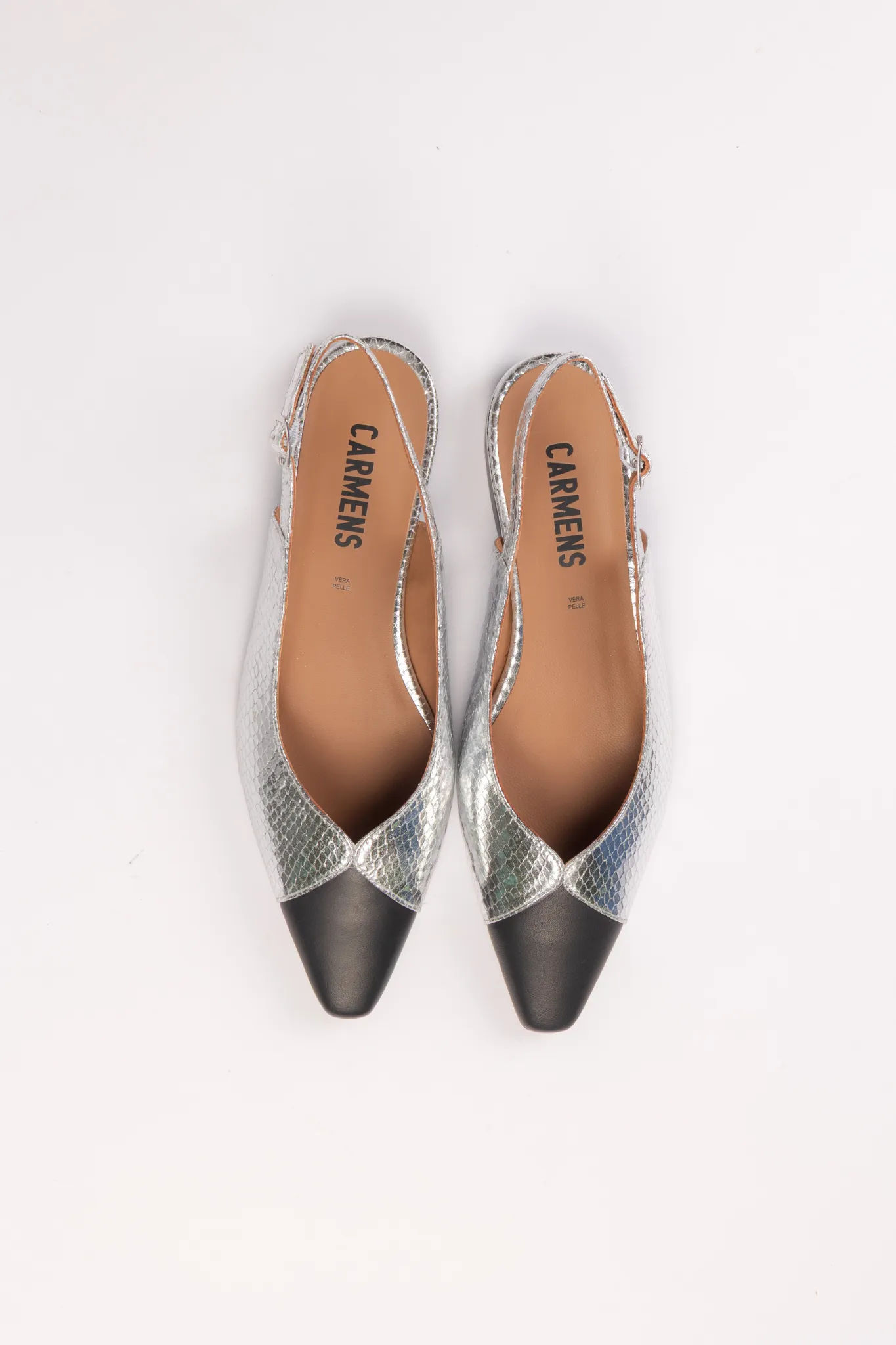 JANE WING FLAT SHOES - ARGENTO