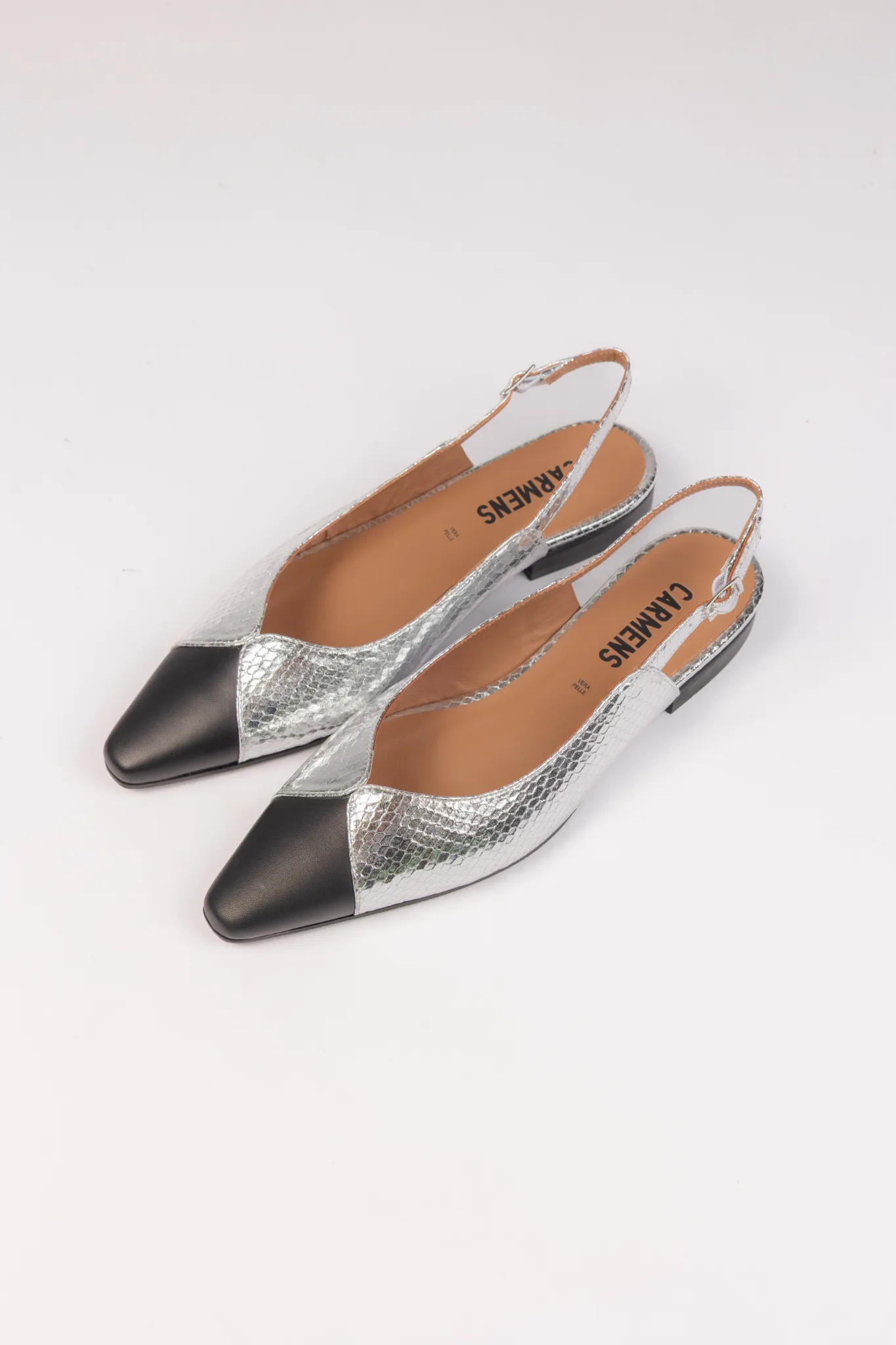 JANE WING FLAT SHOES - ARGENTO