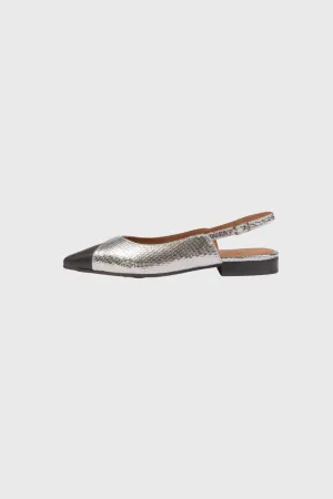 JANE WING FLAT SHOES - ARGENTO