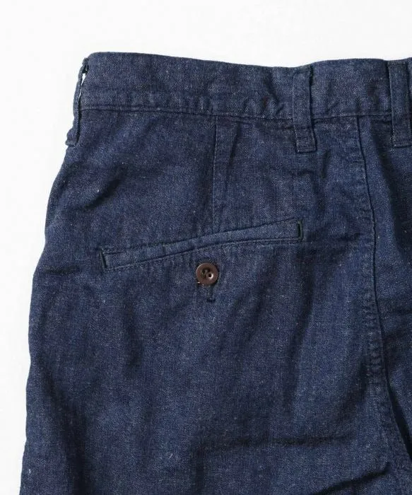 【Japan Blue Jeans】棉麻牛仔短褲 8oz LINEN DENIM KNEE SHORTS