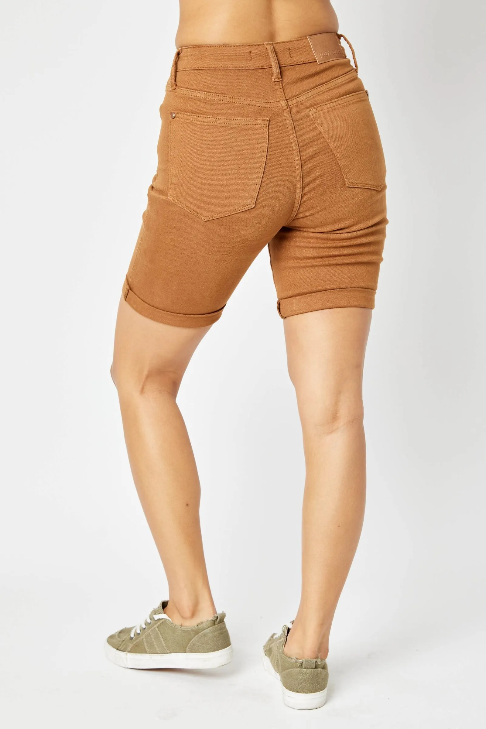 Judy Blue | Brown Garment Dyed Shorts