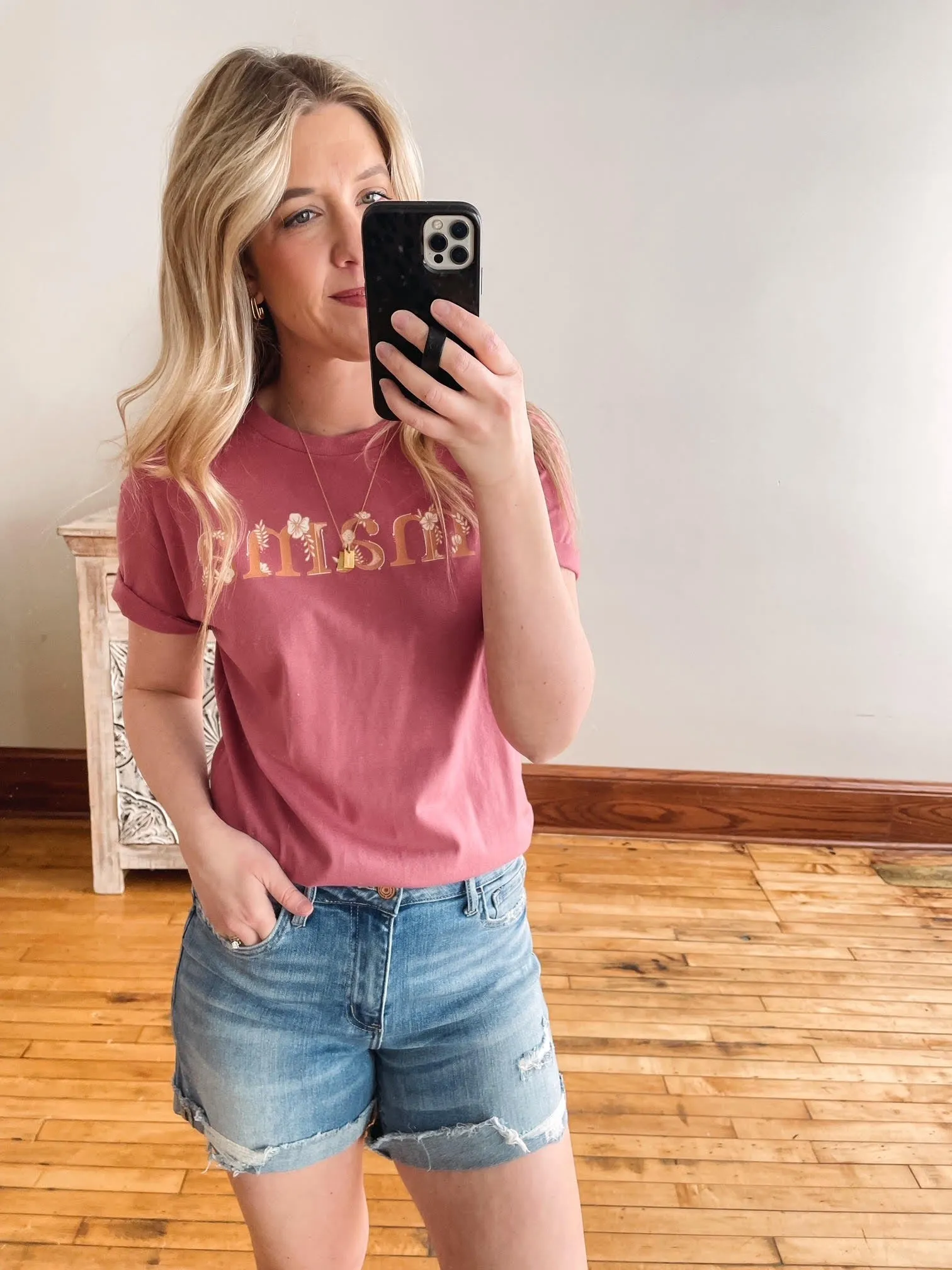 Julie Denim Cuffed Shorts (4" inseam)