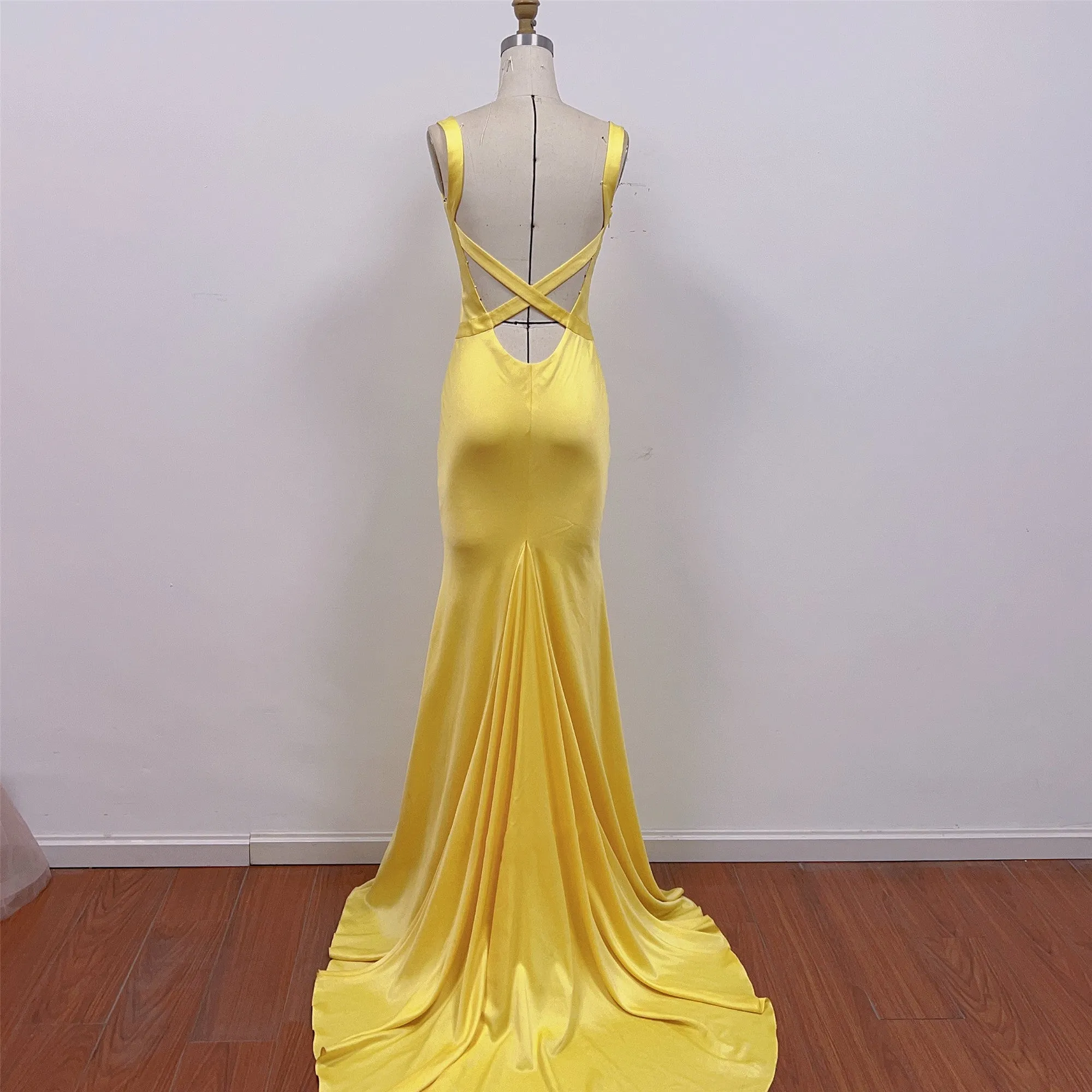 Kate Hudson as Andie Yellow Dress Backless Prom Dress How to Lose a Guy in 10 Days
