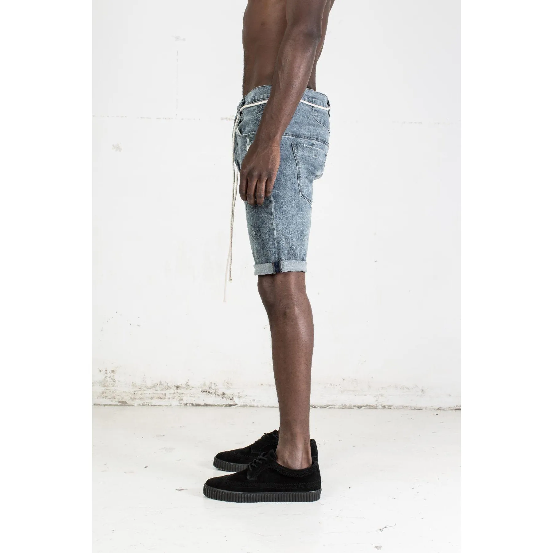 Kollar Cuffed Shorts Vintage Blue Men CSVNTBLU