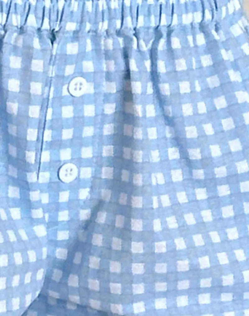 Laboxe Boxer Shorts in Blue Gingham