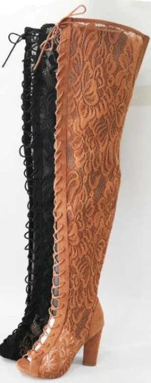 LACE CHUNKY BOOT