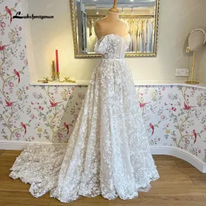 Lakshmigown Lace Women Off Shoulder Wedding Dress Sleeve 2024 Appliques Bridal Dress robe de soirée de mar