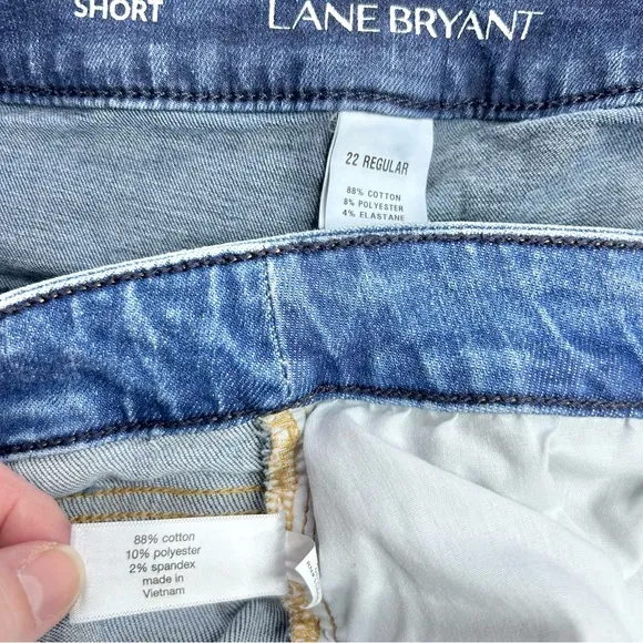 Lane Bryant cuffed midi boyfriend shorts bundle, flex magic waistband