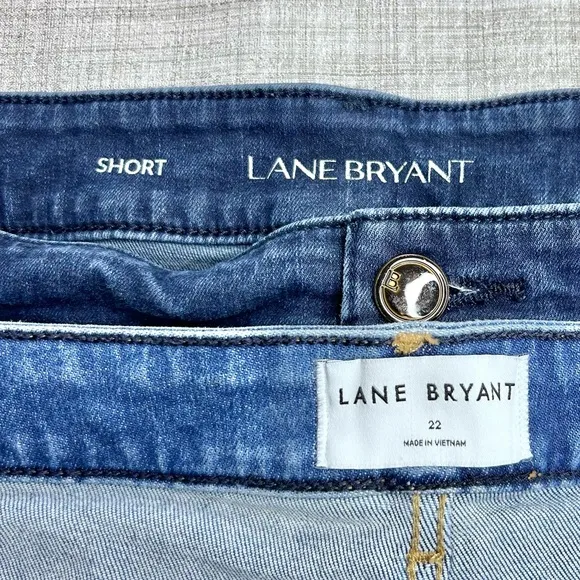 Lane Bryant cuffed midi boyfriend shorts bundle, flex magic waistband