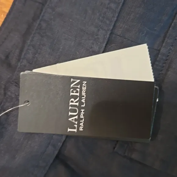 LAUREN RALPH LAUREN ▪︎ Women's Linen Shorts w/ patch pockets, Size 14, NWT