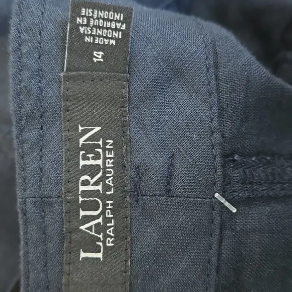 LAUREN RALPH LAUREN ▪︎ Women's Linen Shorts w/ patch pockets, Size 14, NWT