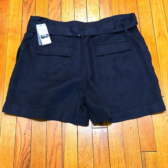 LAUREN RALPH LAUREN ▪︎ Women's Linen Shorts w/ patch pockets, Size 14, NWT