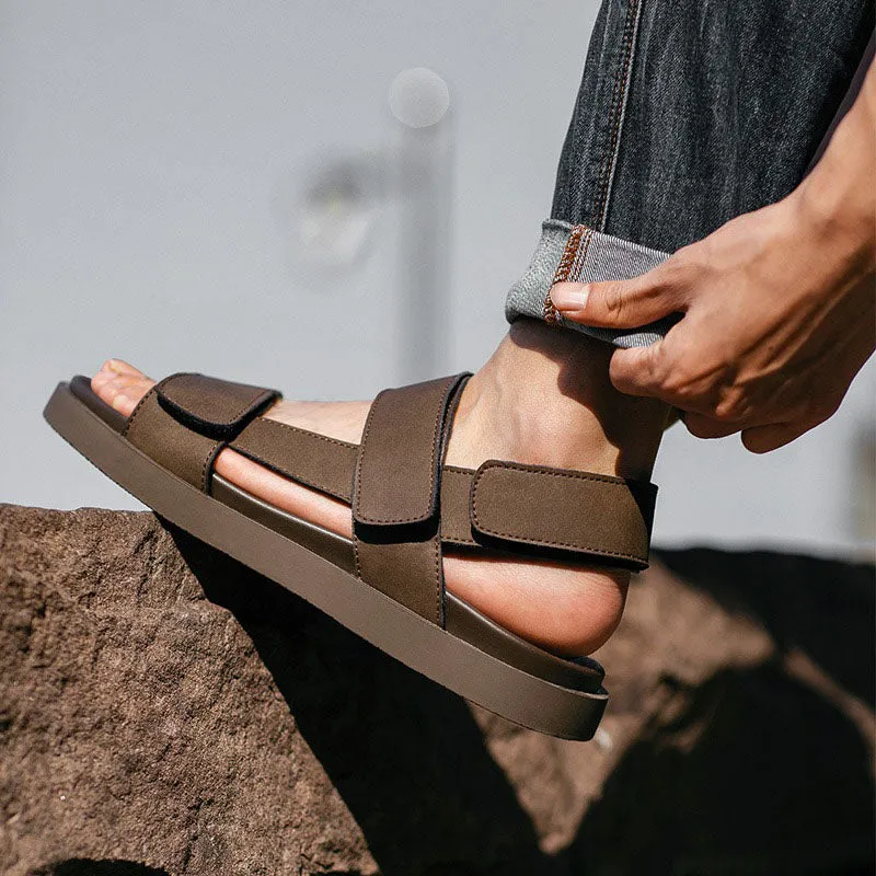 Leather Soft Sole Beach Leisure Men's Sandal