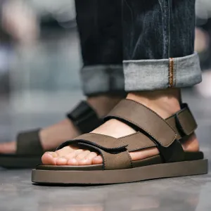 Leather Soft Sole Beach Leisure Men's Sandal
