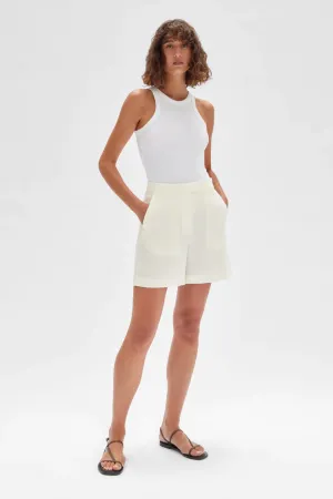 Leila Linen Short - Antique White