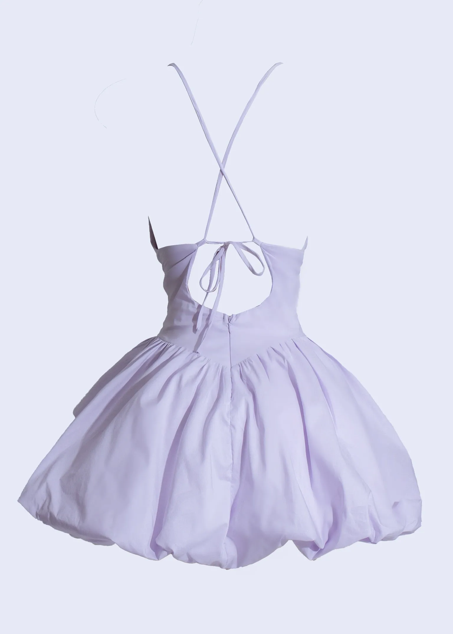 Lilac Whisper Babydoll Mini Dress Purple