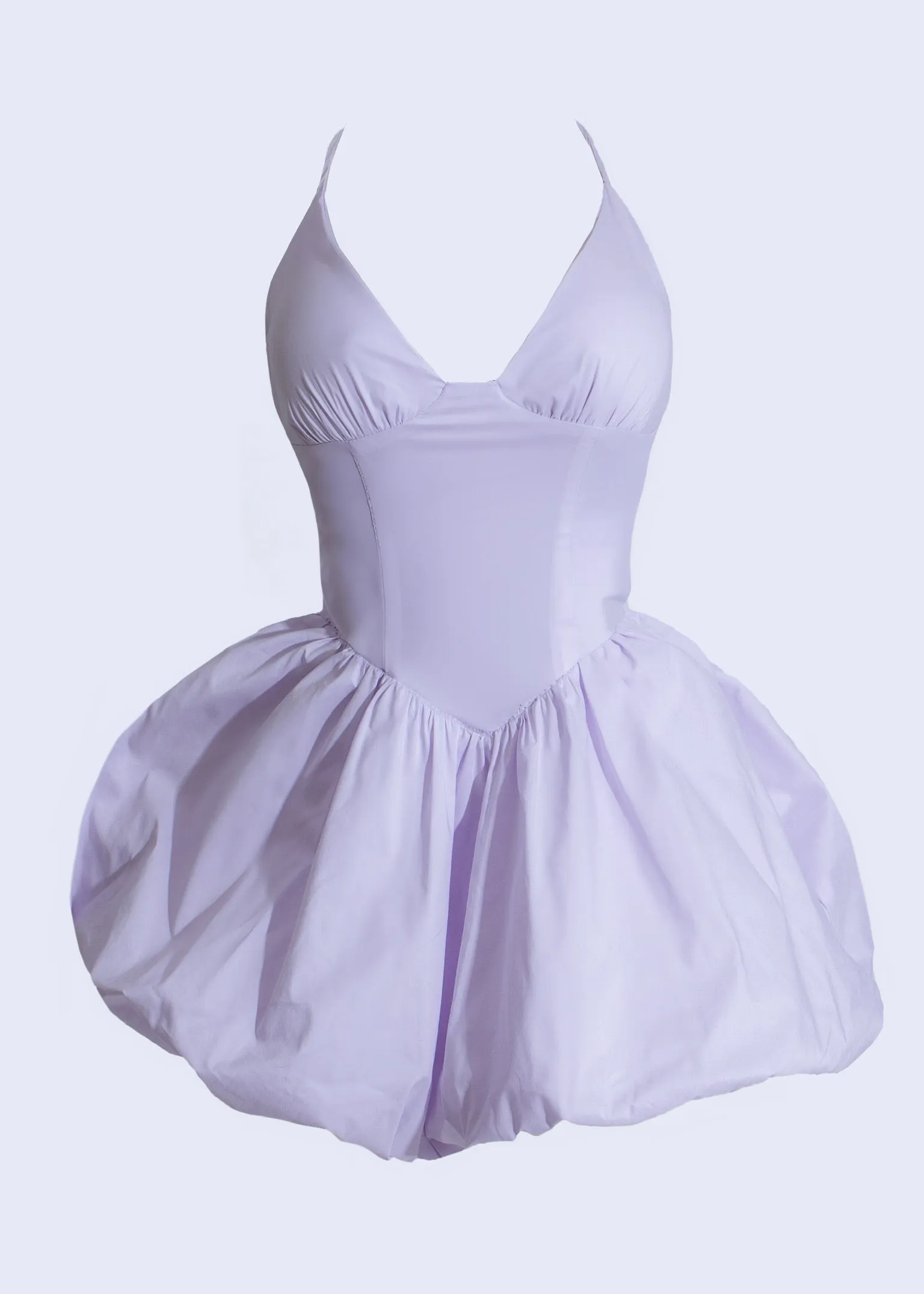 Lilac Whisper Babydoll Mini Dress Purple
