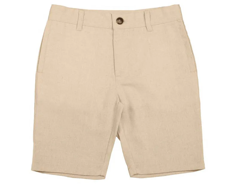 Linen beige shorts by Belati