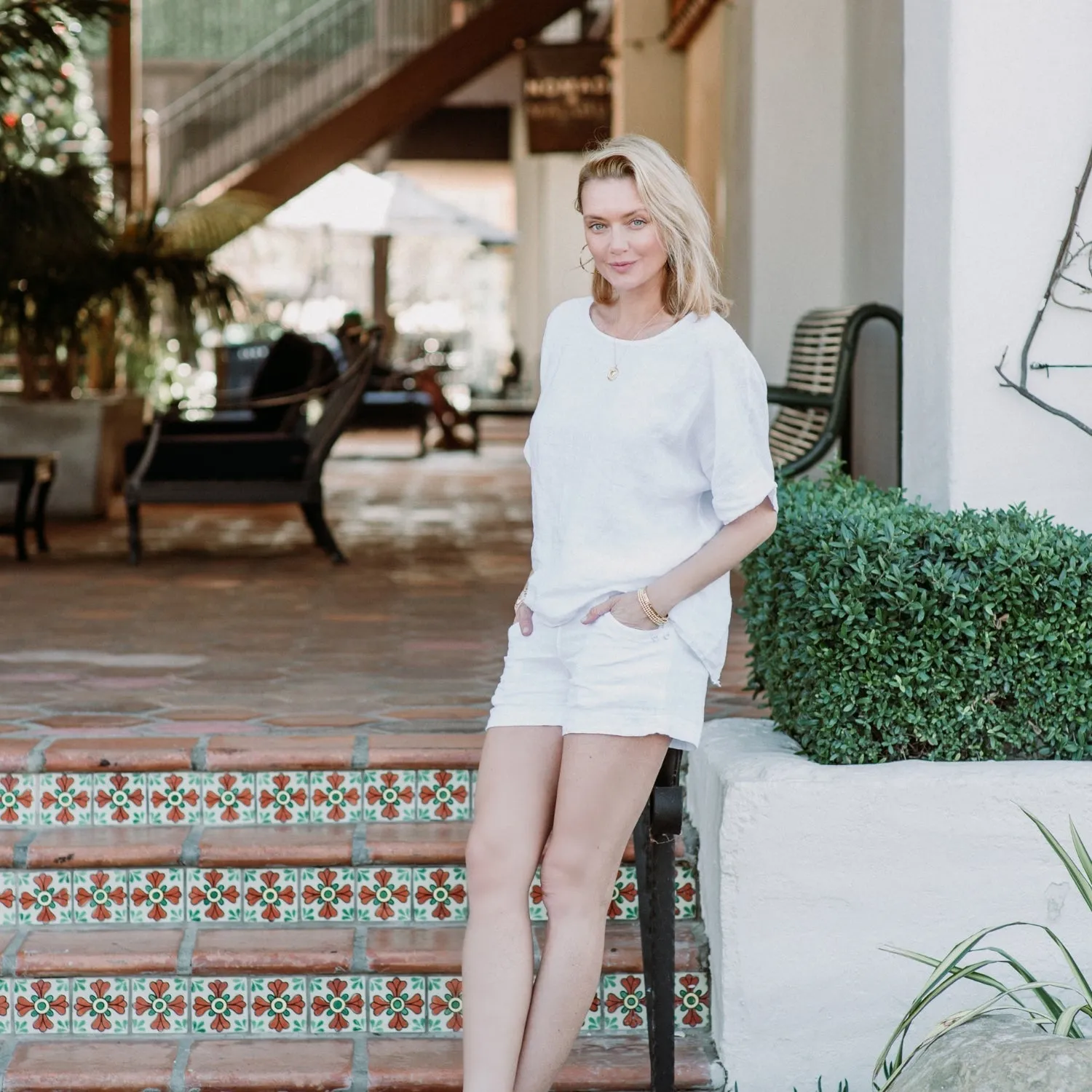 Linen Cuffed Shorts