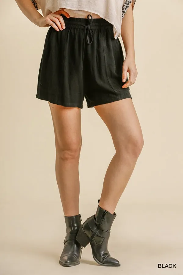 Linen Drawstring Shorts