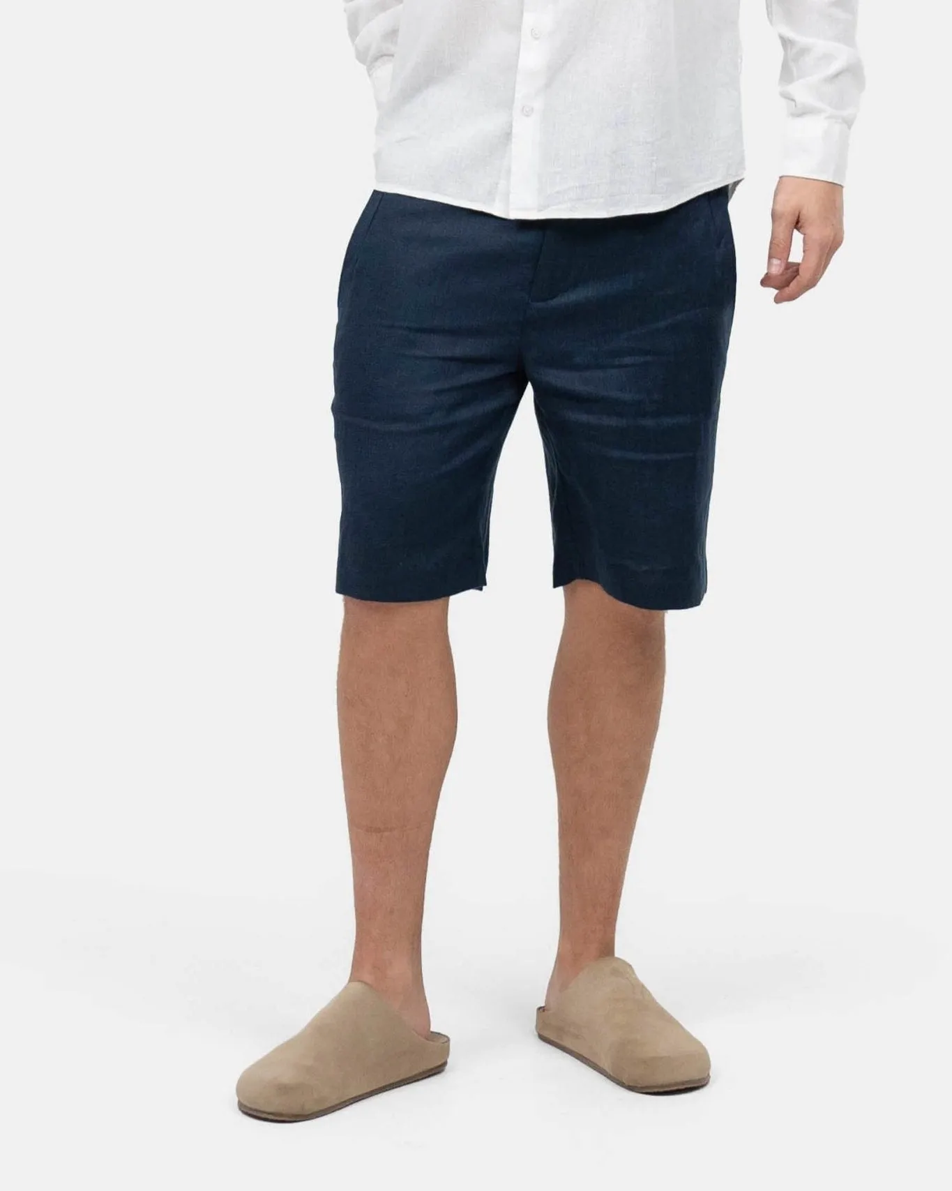 Linen shorts Navy