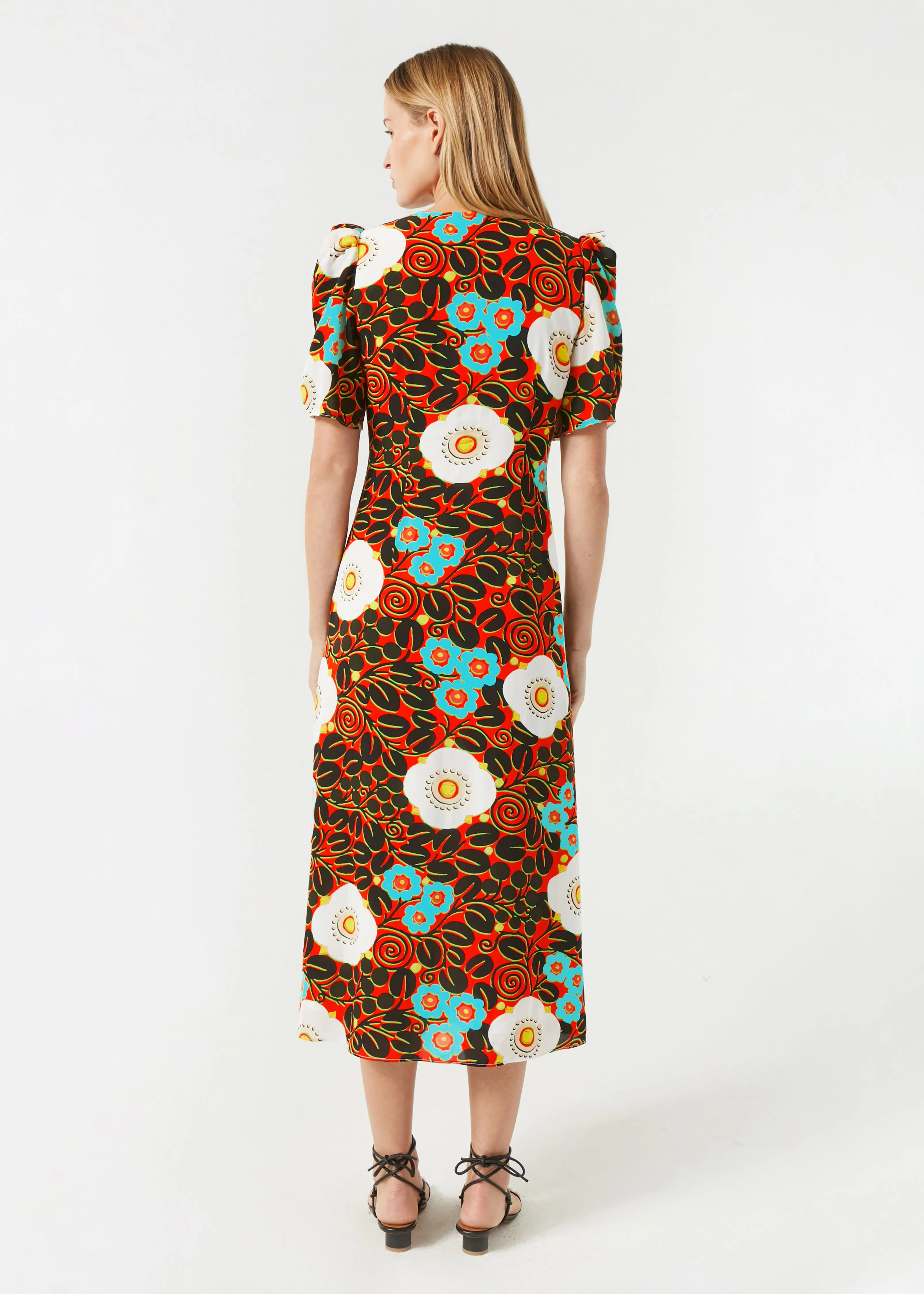 Maci Dress | Scarlet Aura Blossom