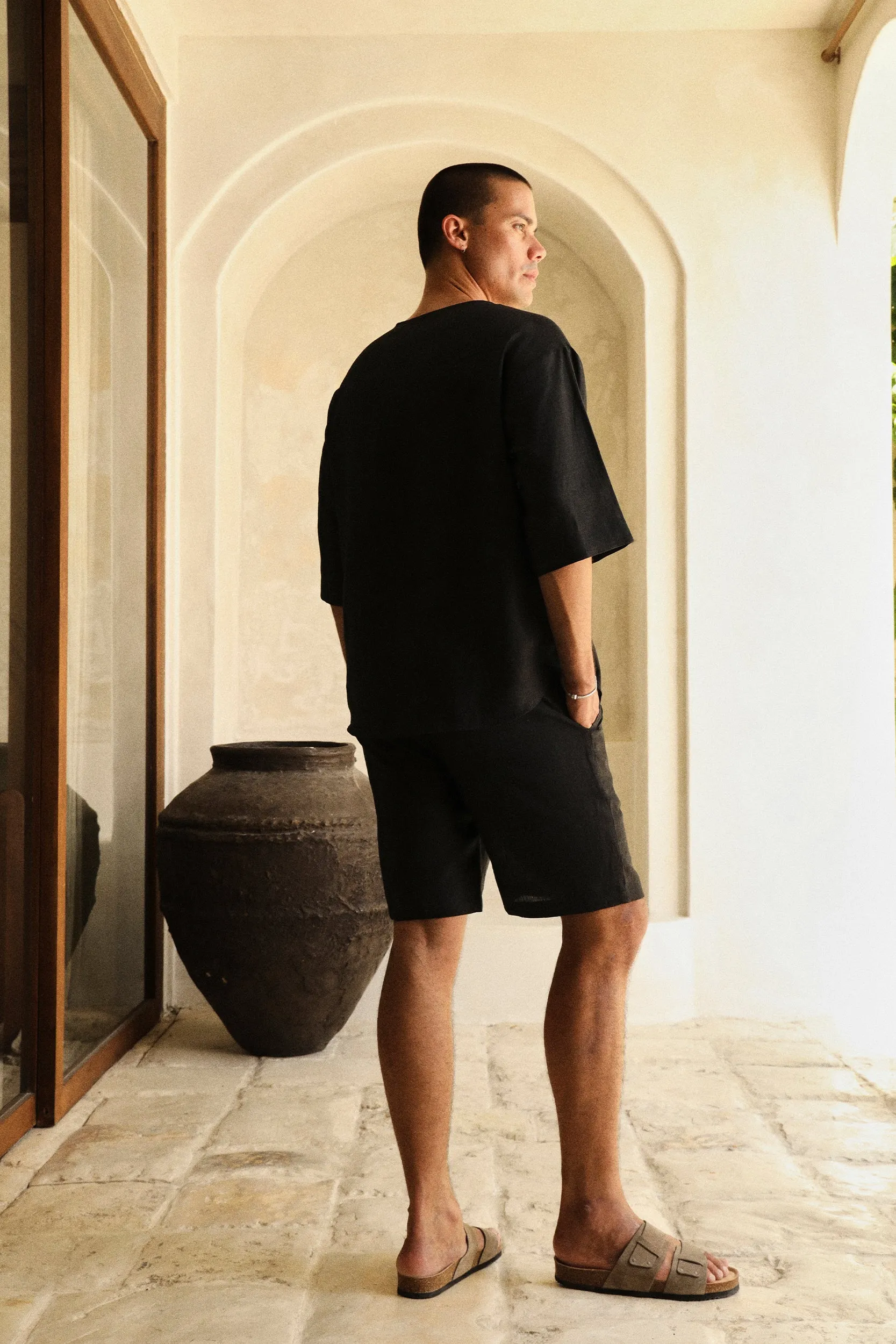 Mallorca Shirt - Man & Bali Shorts - Man (Black)