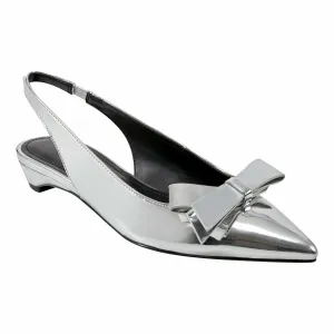 Marc Fisher Women's KERREY Ballet Flat, Silver 040, 8 - Like New
