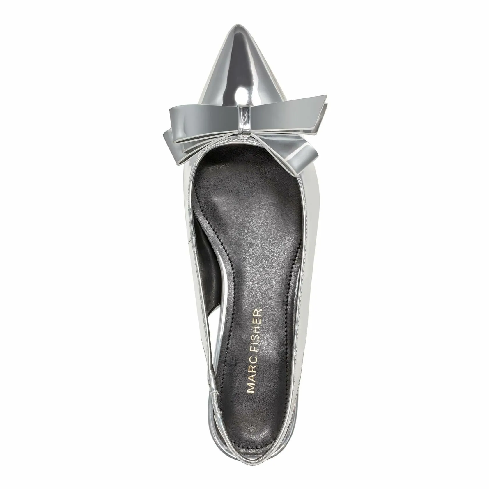 Marc Fisher Women's KERREY Ballet Flat, Silver 040, 8 - Like New