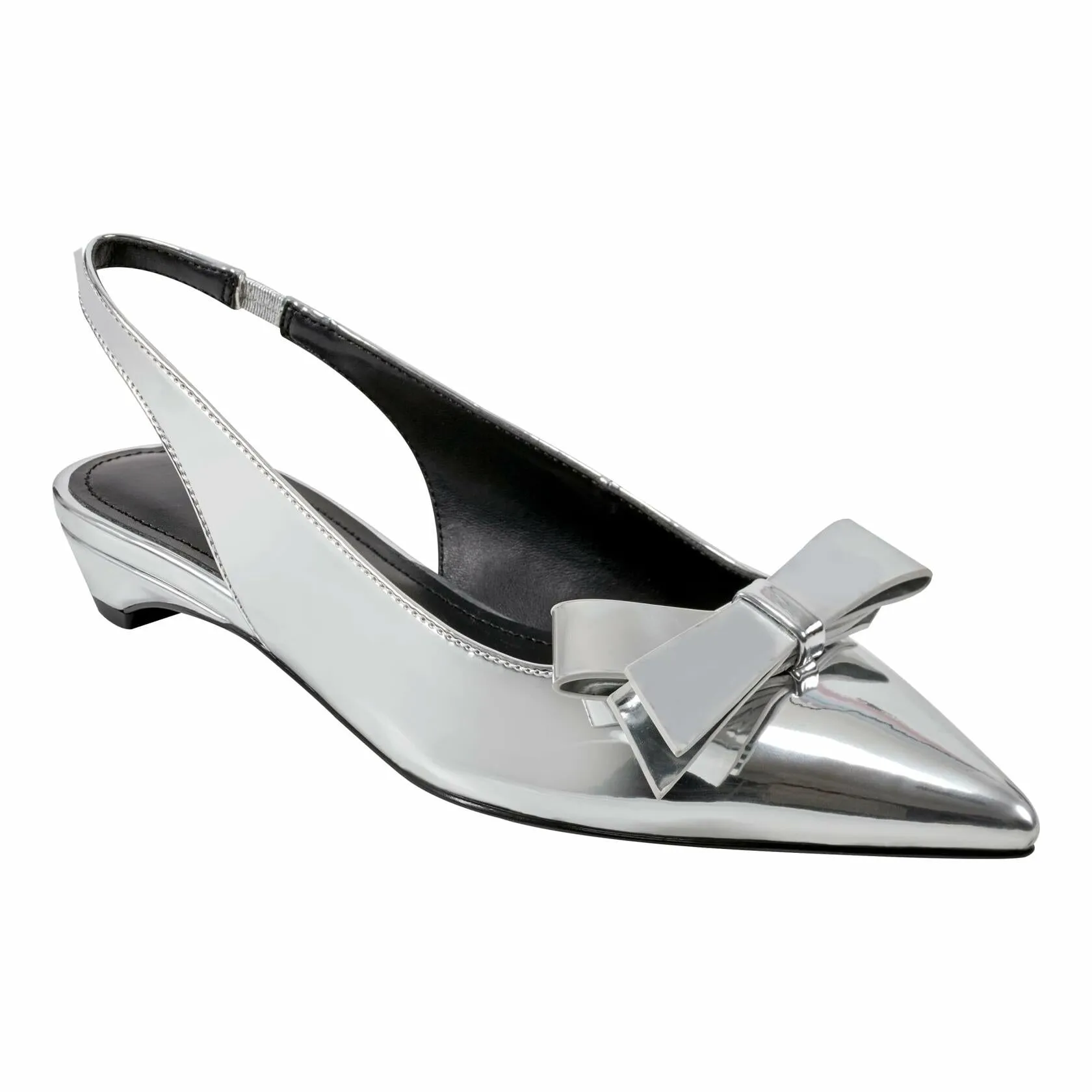 Marc Fisher Women's KERREY Ballet Flat, Silver 040, 8 - Like New
