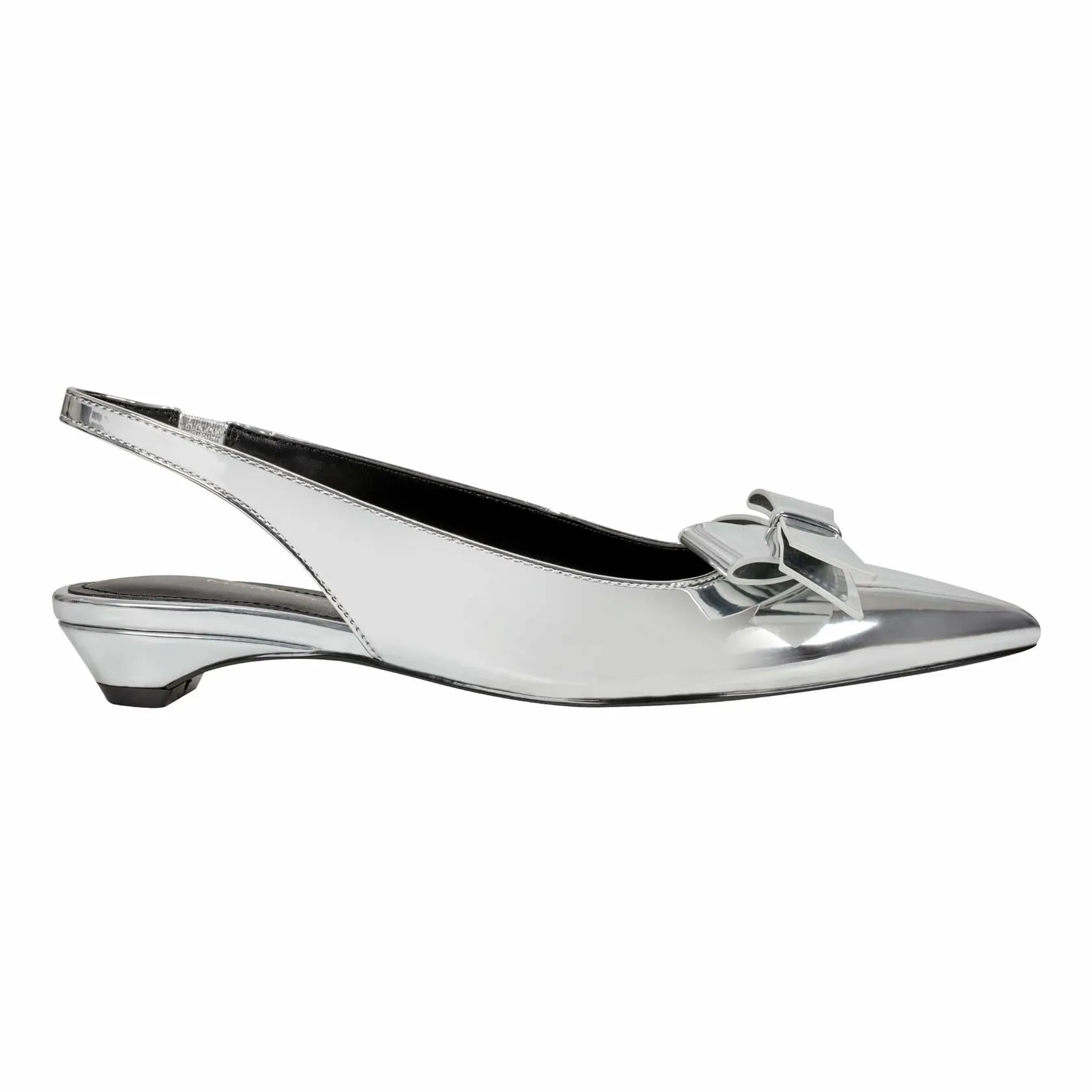 Marc Fisher Women's KERREY Ballet Flat, Silver 040, 8 - Like New