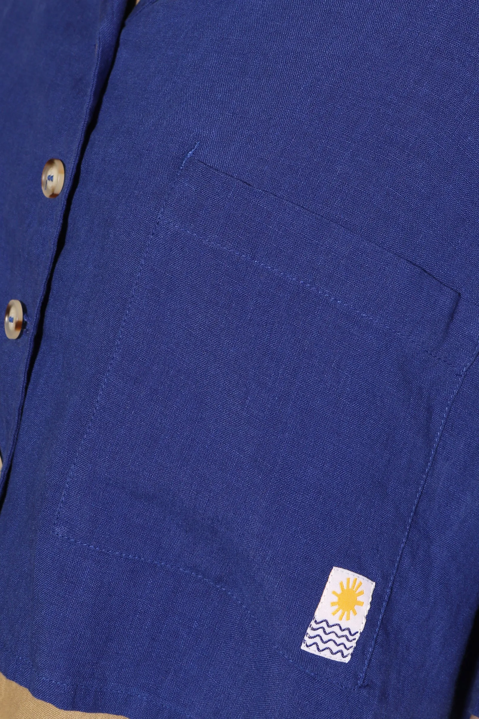 Maxim Linen Shirt Cobalt