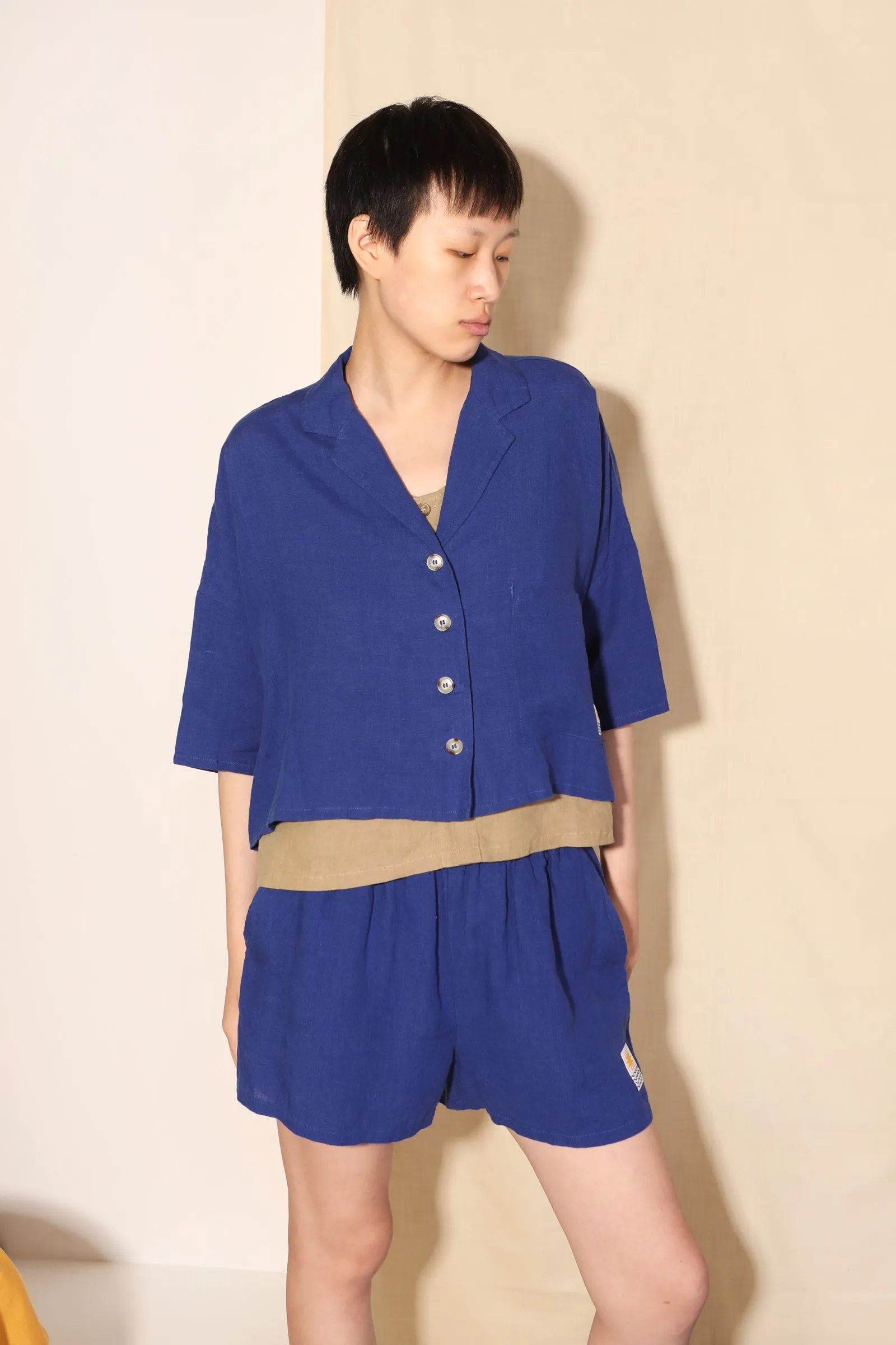 Maxim Linen Shirt Cobalt