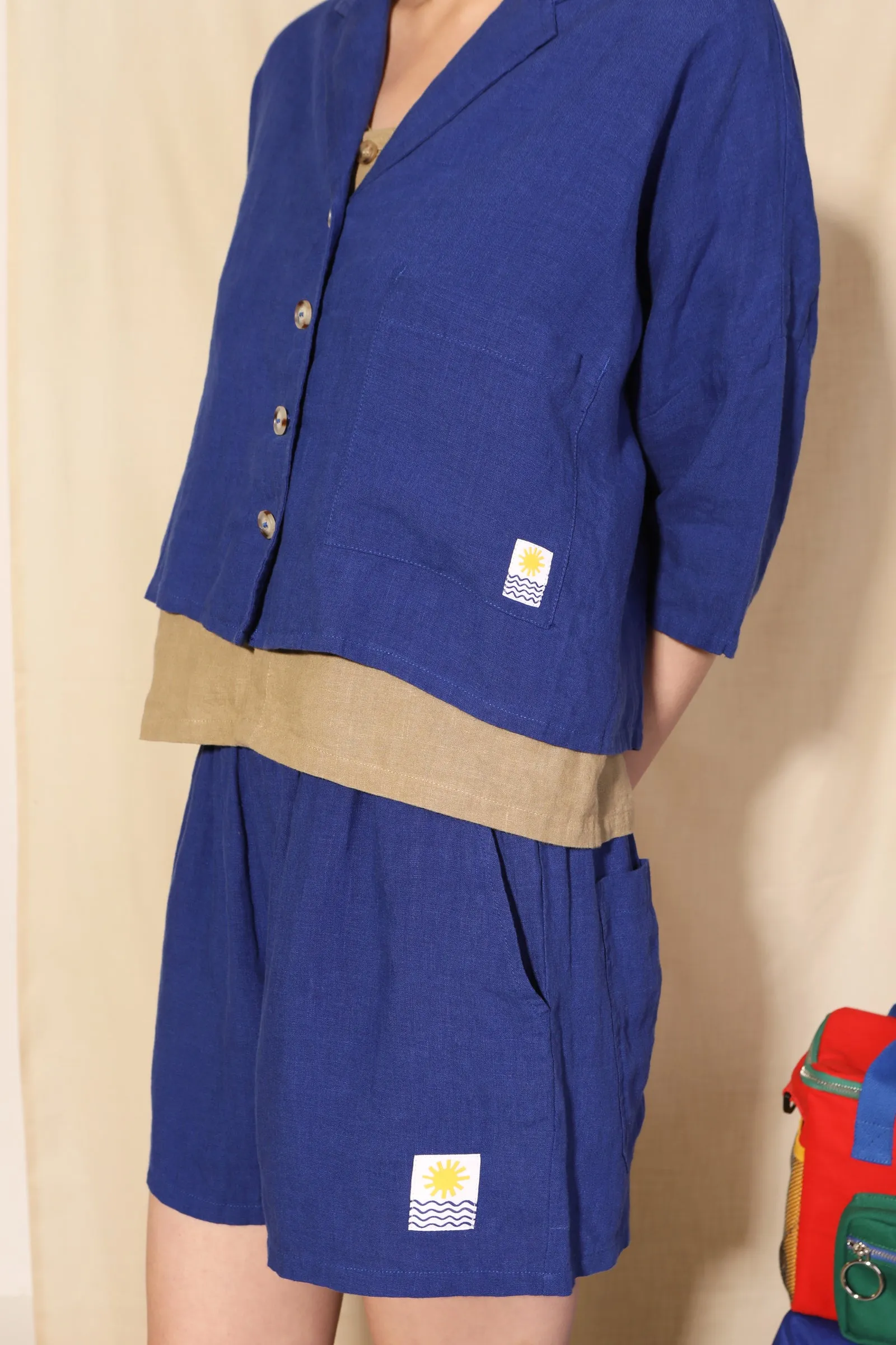 Maxim Linen Shirt Cobalt