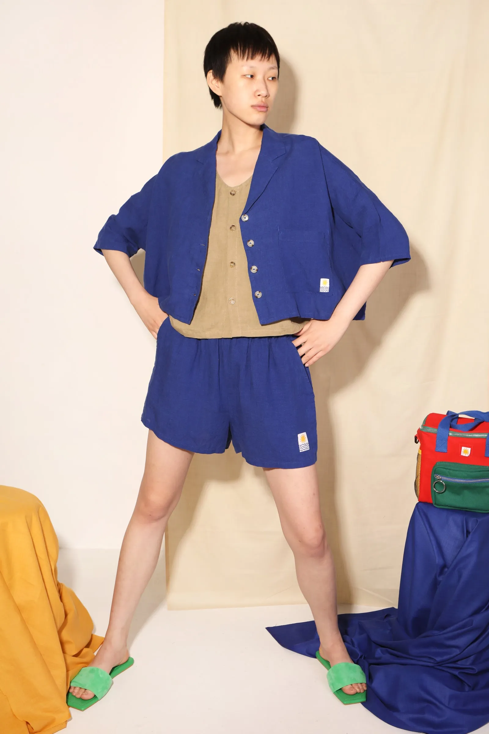 Maxim Linen Shirt Cobalt