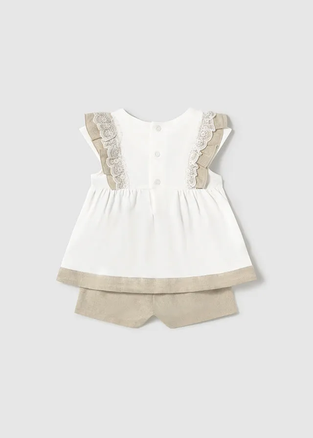 Mayoral 1236 Linen Shorts Set In Stock Now