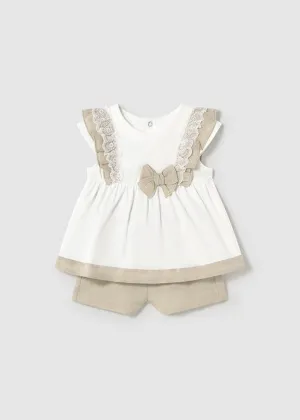 Mayoral 1236 Linen Shorts Set In Stock Now