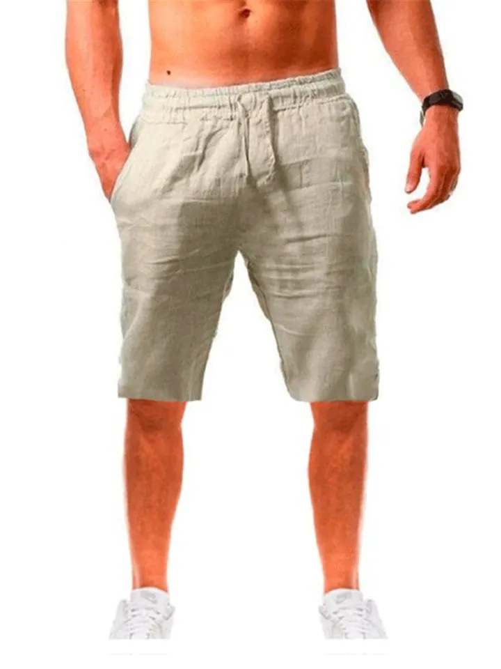 Men's Cotton Linen Fitness Casual Shorts