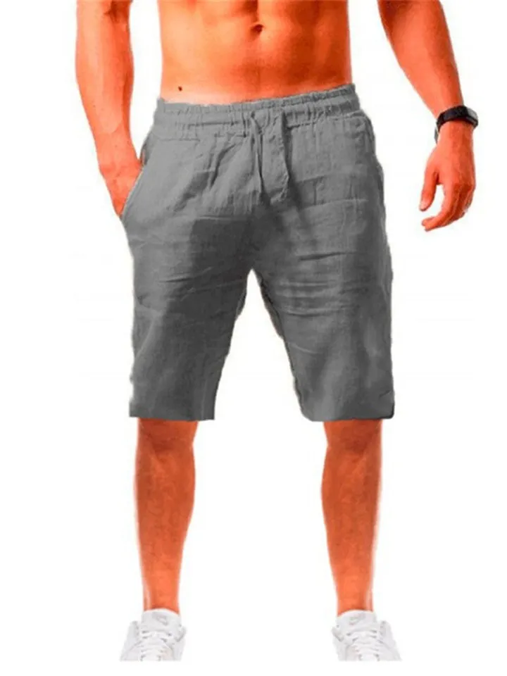 Men's Cotton Linen Fitness Casual Shorts