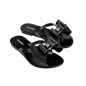 Mini Melissa Harmonic Sweet VI Kids Flip Flops - Black