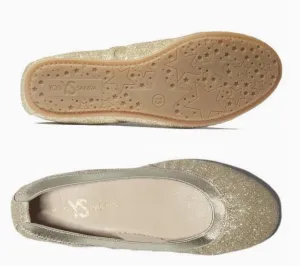 Miss Samara Gold Glitter Ballet Flat
