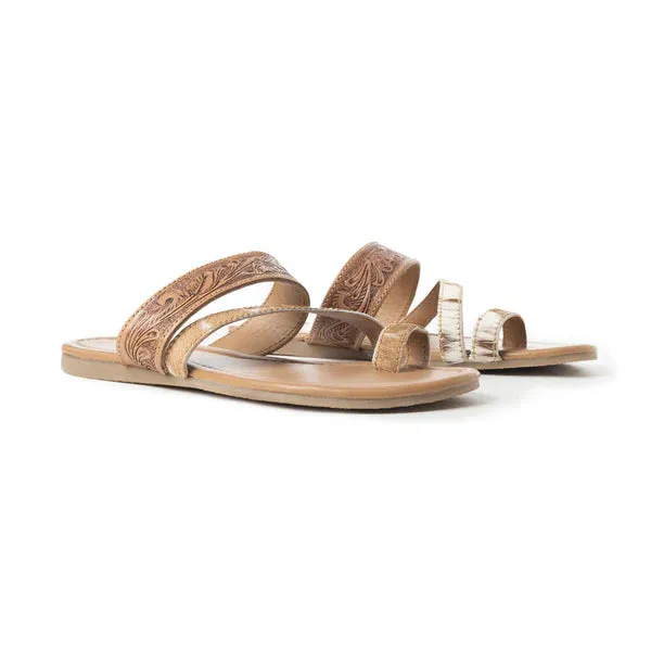 Myra Bags LaDonna Trail Sandal In Beige