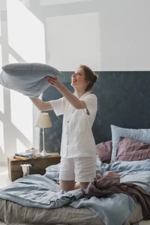 Natural Linen Pajama Shorts