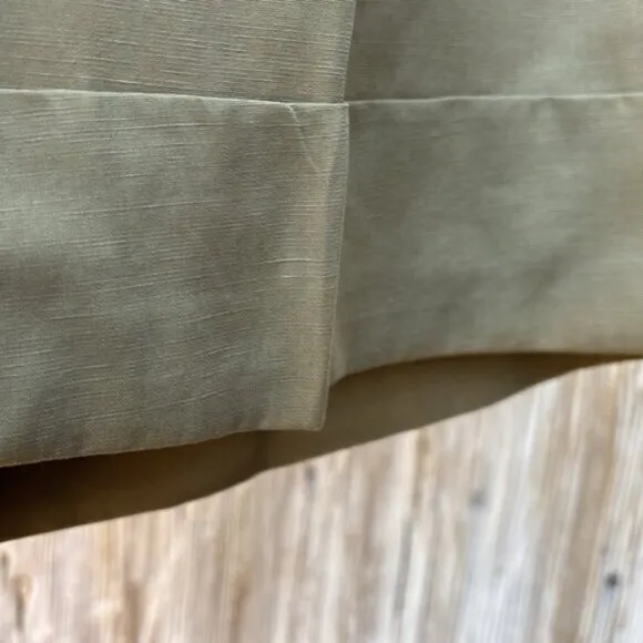 [New] All Saints (10) Deri Lyn Linen Blend Khaki High Waist Bermuda Shorts