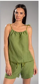 Nicole Olivier Demon Linen Beachwear Shorts