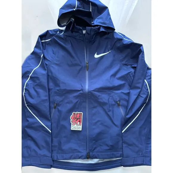 Nike women's Medium Pro Elite Team Storm Fit Track &amp; Field Jacket AJ6042-492 Blu